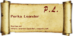 Perka Leander névjegykártya